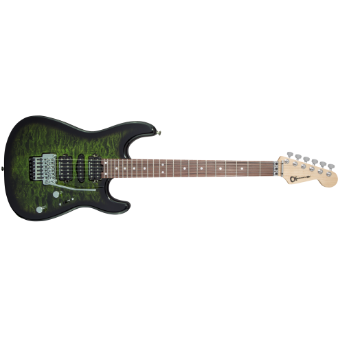 CHARVEL MJ SAN DIMAS S1 HSH FR PF QM TRASPARENT GREEN BURST