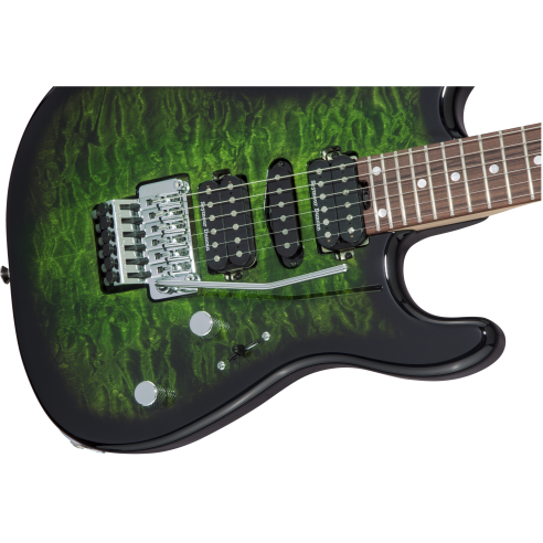 CHARVEL MJ SAN DIMAS S1 HSH FR PF QM TRASPARENT GREEN BURST