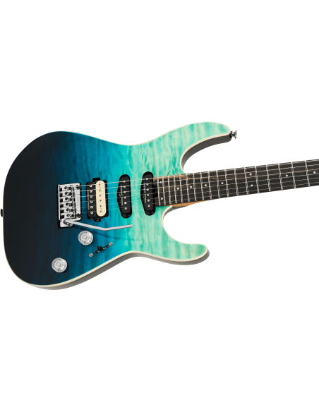 CHARVEL PRO MOD PLUS DK24 E HSS E 2PT QM BLUE CURACAO