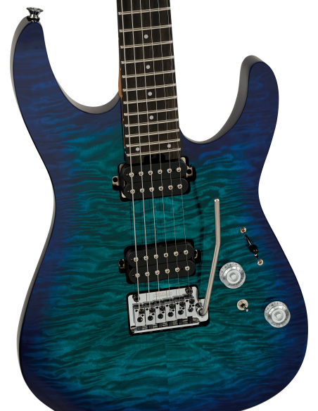 CHARVEL PRO MOD PLUS DK24 E HH 2PT QM CHLORINE BURST