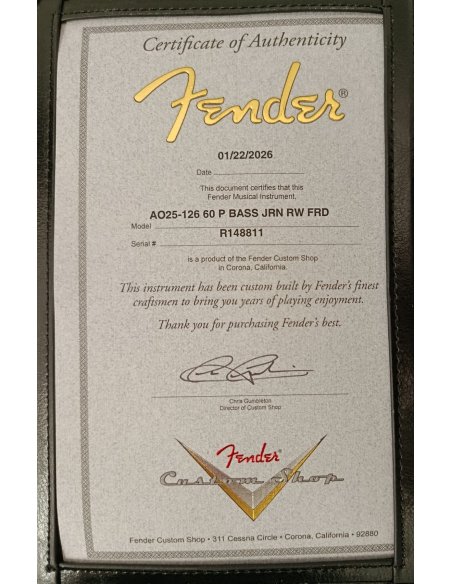 FENDER P BASS LTD 60 JOURNEYMAN RELIC FIESTA RED
