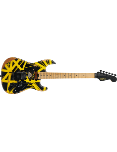 EVH LTD STRIPED SERIES FRANKIE RELIC AGED BLACK AND YELLOW