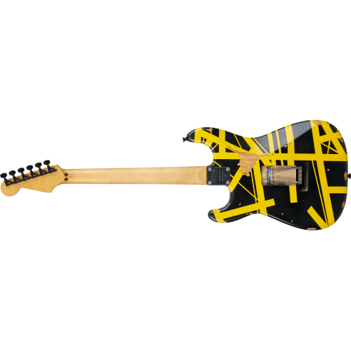 EVH LTD STRIPED SERIES FRANKIE RELIC AGED BLACK AND YELLOW