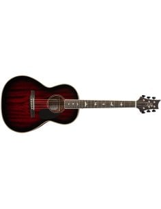 PRS SE PARLOR 20 PIEZO FIRE RED BURST GLOSS TOP