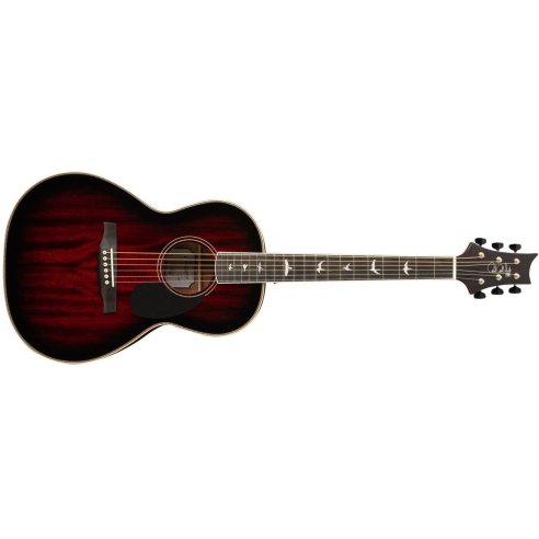 PRS SE PARLOR 20 PIEZO FIRE RED BURST GLOSS TOP