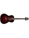 PRS SE PARLOR 20 PIEZO FIRE RED BURST GLOSS TOP