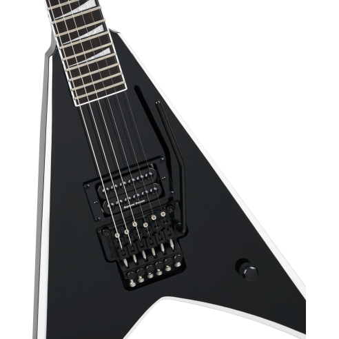 JACKSON PRO WES BORLAND KING V BLACK WITH WIHTE BEVELS