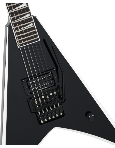 JACKSON PRO WES BORLAND KING V BLACK WITH WIHTE BEVELS