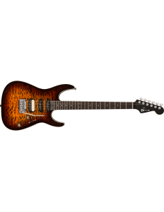 CHARVEL PRO MOD PLUS DK24 E HSS E 2PT QM AMBER TIGER EYE