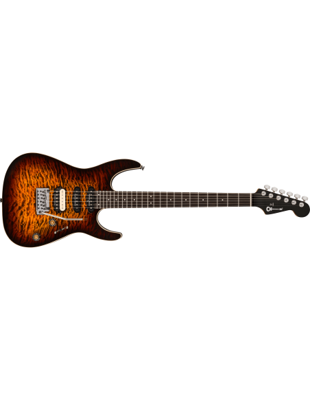 CHARVEL PRO MOD PLUS DK24 E HSS E 2PT QM AMBER TIGER EYE