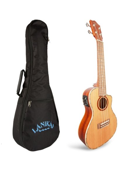 LANIKAI IT CDST-CEC UKULELE CONCERTO CON TOP IN CEDRO E PREAMP