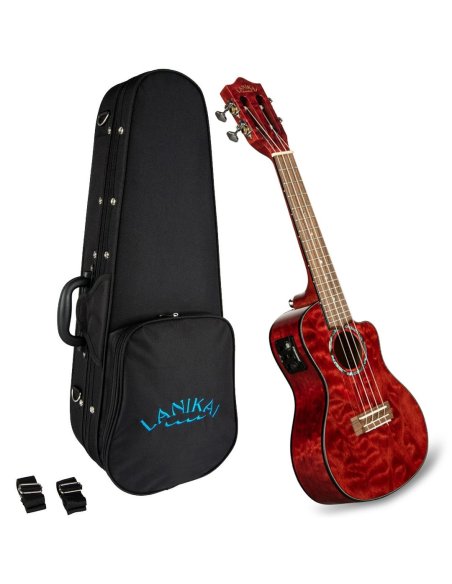 LANIKAI IT QM-RDCEC - UKULELE CONCERTO QUILTED MAPLE