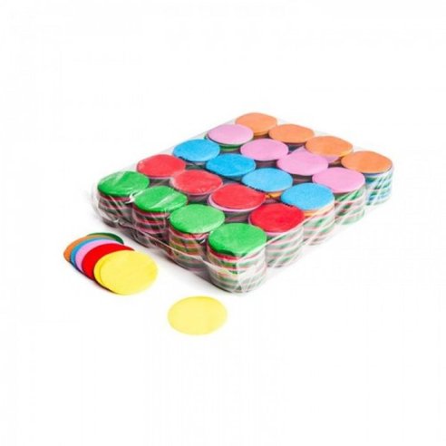 MagixFX Slowfall confetti rounds Ø 55 mm - Multicolour