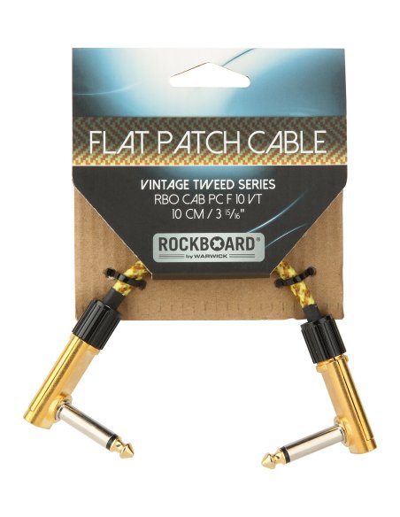 ROCKBOARD FLAT PATCH CABLE VINTAGE TWEED 10 CM.