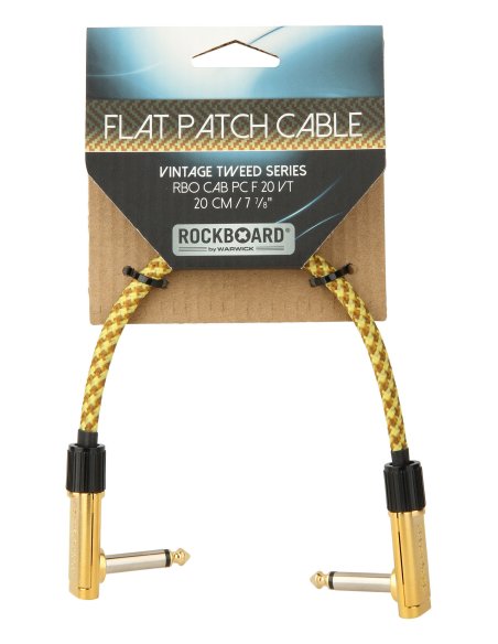 ROCKBOARD FLAT PATCH CABLE VINTAGE TWEED 20 CM.