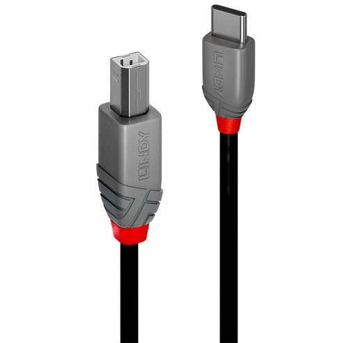LINDY CAVO USB 2.0 C-B ANTHRA 1 MT