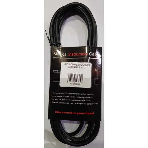 BACKVOX CA008/3 XLR/XLR 3 MT.