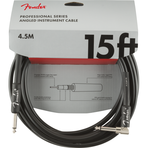 FENDER CABLE PRO 15'  ANGLED CABLE