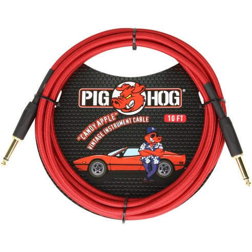 PIG HOG HEX SILENT CABLE 3MT. CANDY APPLE RED