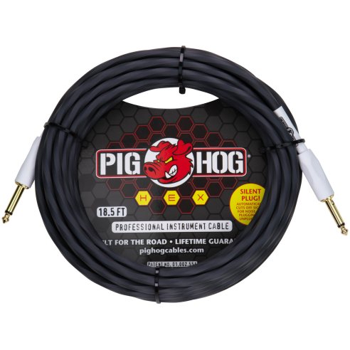 PIG HOG HEX SILENT CABLE 5.6MT. GREY