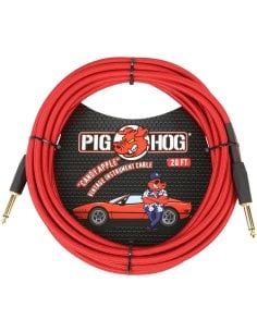 PIG HOG HEX SILENT CABLE 5.6MT. CANDY APPLE RED
