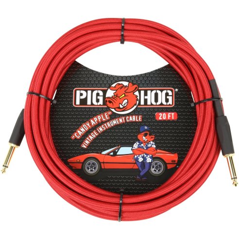 PIG HOG HEX SILENT CABLE 5.6MT. CANDY APPLE RED