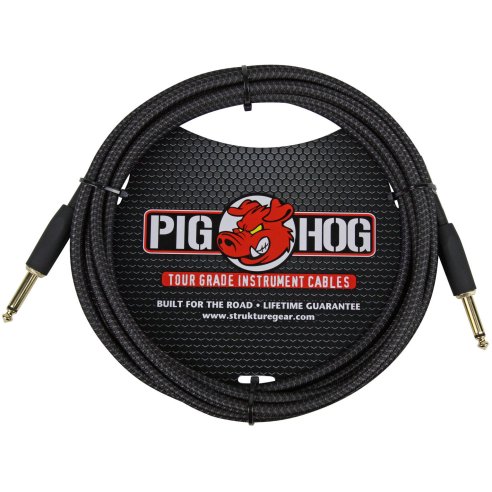 PIG HOG VINTAGE CABLE 3MT. BLACK WOVEN