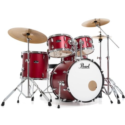PEARL RS505BC/C747 ROADSHOW 5 PCS MATTE RED + SABIAN CYMBALS