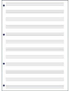 QUADERNO MUSICA 96 PAGINE 12 RIGHI  FORATE A4 MB379