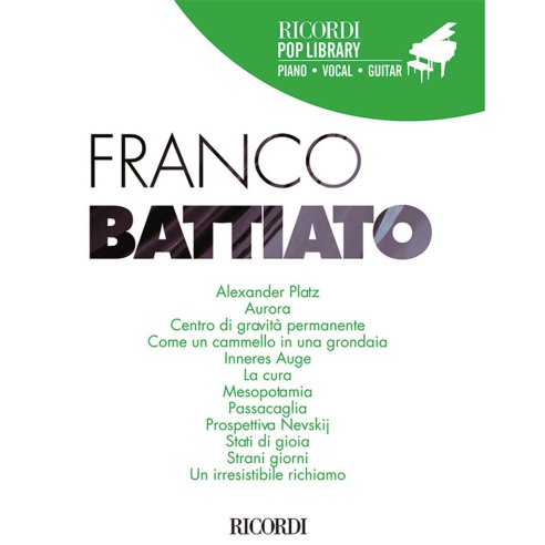 FRANCO BATTIATO RICORDI POP LIBRARY PVG