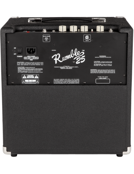 FENDER RUMBLE 25 V3 BLACK SILVER