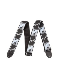 FENDER STRAP BLACK GRAY AND METALLIC BLUE