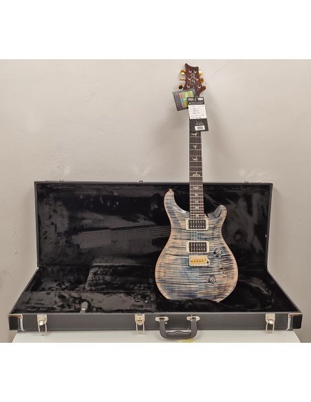 PRS CUSTOM 24 10 TOP THIN FADED WHALE BLUE