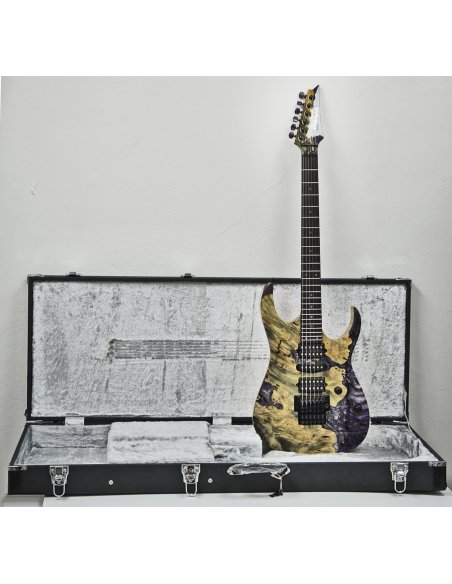 IBANEZ JCRG23G01 CUSTOM SHOP BUCKEYE BURL PURPLE RESIN TOP