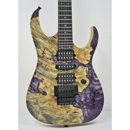 IBANEZ JCRG23G01 CUSTOM SHOP BUCKEYE BURL PURPLE RESIN TOP