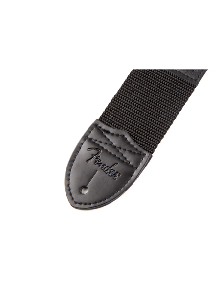 FENDER STRAP POLY BLACK YELLOW LOGO