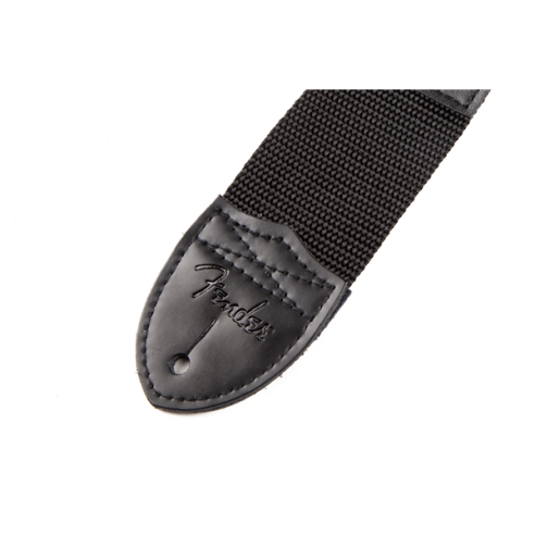 FENDER STRAP POLY BLACK RED LOGO