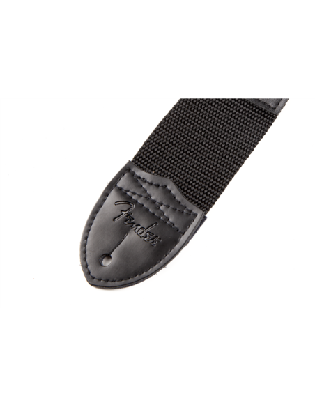 FENDER STRAP POLY BLACK RED LOGO