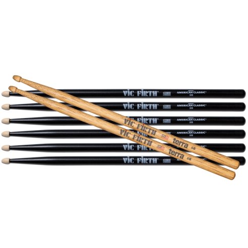 Vic Firth 3 Pair 5BB + 1 Pair 5BT Terra Free