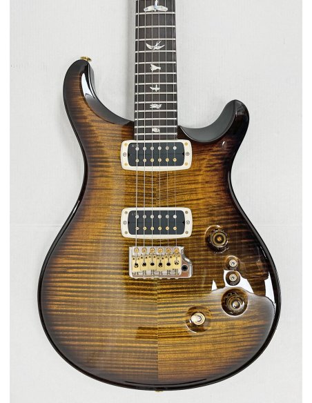 PRS CUSTOM 24-08 10 TOP BLACK GOLD WRAPAROUND BURST