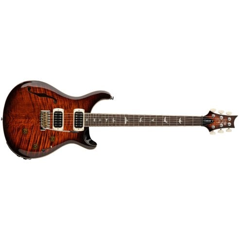 PRS SE CUSTOM 24 SEMI HOLLOW PIEZO ORANGE TIGER BURST