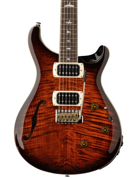 PRS SE CUSTOM 24 SEMI HOLLOW PIEZO ORANGE TIGER BURST