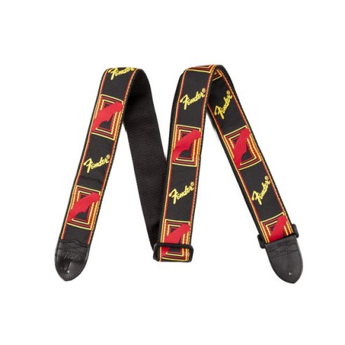 FENDER STRAP BLACK YELLOW AND RED