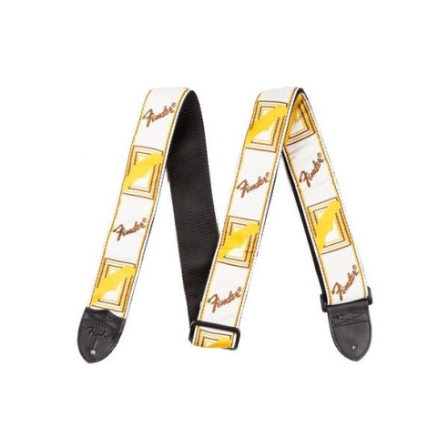 FENDER STRAP WHITE BROWN AND YELLOW