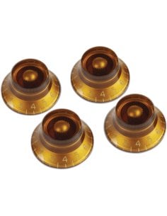 GIBSON PRHK-030 TOP HAT KNOBS VINTAGE AMBER 4 PEZZI