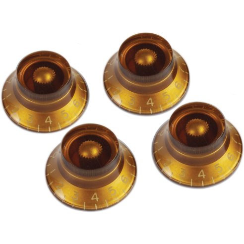 GIBSON PRHK-030 TOP HAT KNOBS VINTAGE AMBER 4 PEZZI