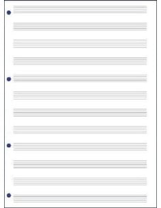 QUADERNO MUSICA 96 PAGINE 12 RIGHI  FORATE A4 MB379