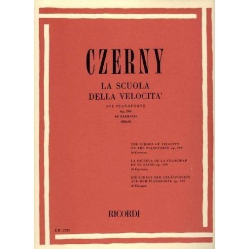 CZERNY LA SCUOLA DELLA VELOCITA' SU PIANOFORTE OP. 299