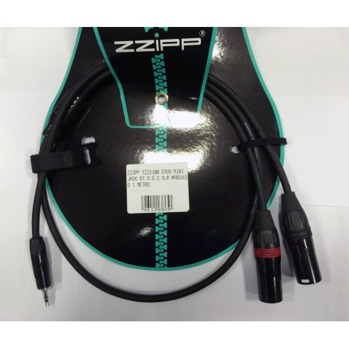 ZZIPP YZZX300 CAVO MINI JACK ST 3.5 2 XLR MASCHIO 3 METRI