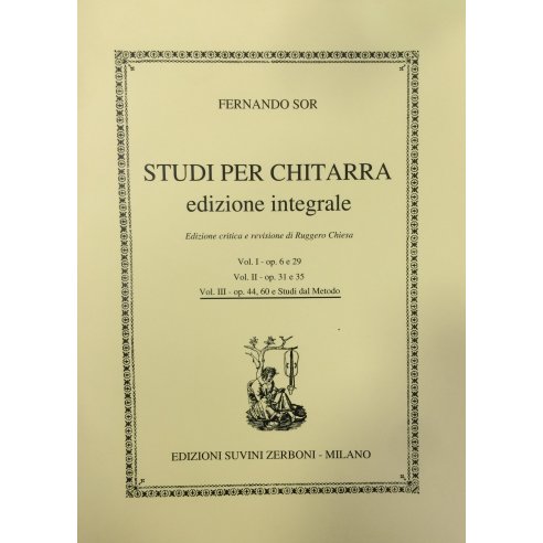 SOR STUDI PER CHITARRA EDIZ INTEGRALE VOL2 OP. 31, 35